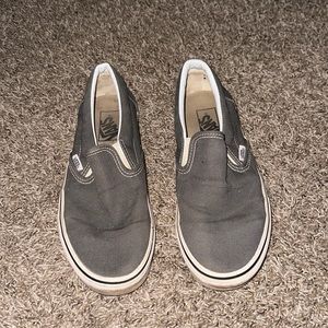 grey slip on vans